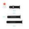 FIXED szilikon sportos óraszíj Apple Watch 38/40/41mm-es okosórákhoz, fekete FIXSST2-436-BK small