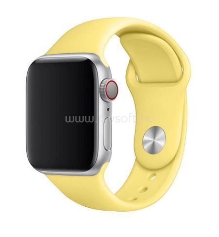 FIXED szilikon sportos óraszíj Apple Watch 38/40/41mm-es okosórákhoz, sárga