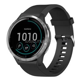 FIXED Szilikon szíj Garmin QuickFit okosórához 20mm, fekete FIXSST-QF20MM-BK small