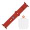 FIXED szilikon szíjkészlet az Apple Watch 42/44/45mm-e okosórákhoz, piros FIXSST2-434-RD small