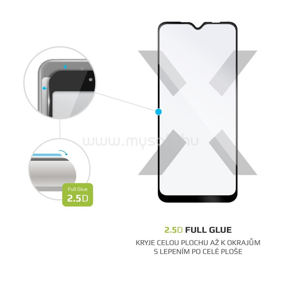 FIXED teljes képernyőt védő 2,5D edzett üveg Vivo Y11s telefonhoz, Fekete
