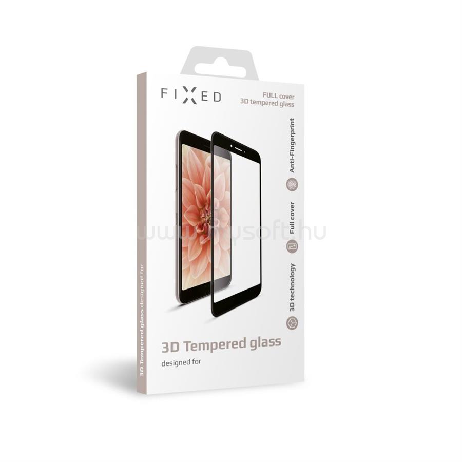 FIXED teljes kijelzős üvegfólia Apple iPhone 6/6S/7/8/SE (2020) telefonokhoz, fekete