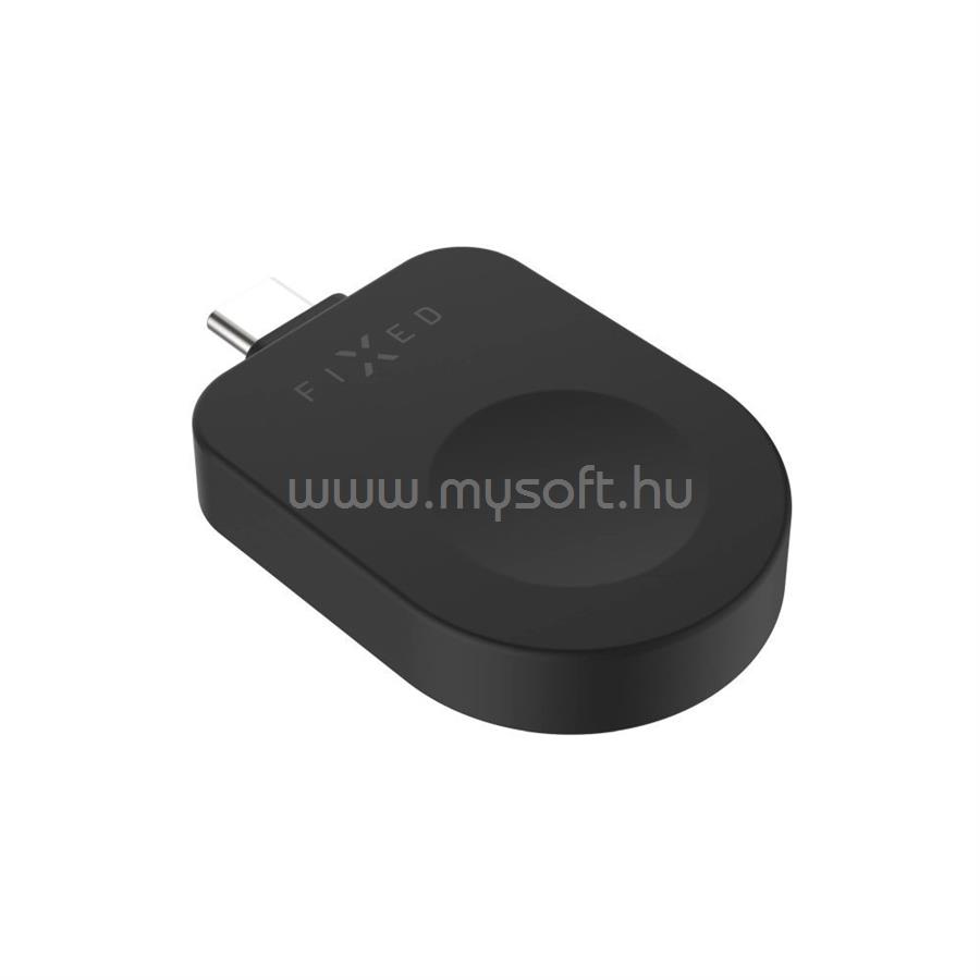 FIXED USB-C töltőadapter Apple Watch-hoz, Powerstation Uni készülékkel kompatibilis, fekete