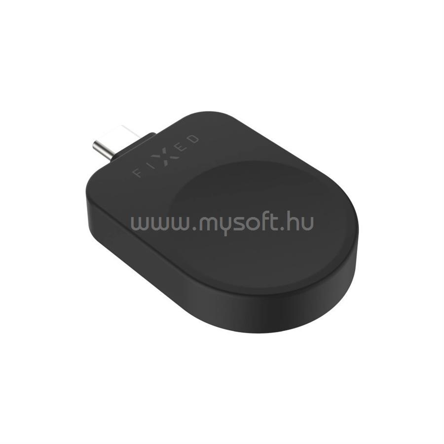 FIXED USB-C töltőadapter Samsung Galaxy Watchhoz, Powerstation Uni készülékkel kompatibilis, fekete