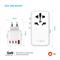 FIXED Voyager utazó adapter 3xUSB-C/1xUSB GaN 120W (fehér) FIXCT120-3C1A-WH small