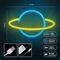 FOREVER LIGHT Neon LED dekorációs lámpa SATURN,  ki/be kapcsoló, USB vagy 3xAA 1,5V, 2m kábel, RTV100228 small