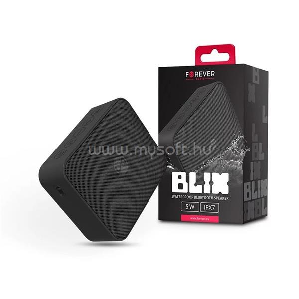 FOREVER TF-0163 Blix 5 BS-800 vízálló Bluetooth hangszóró (fekete)