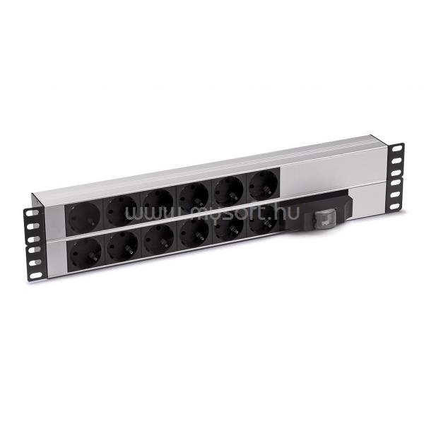 FORMRACK PDU 2U 19" megszakítóval, 12 aljzat (Schuko)