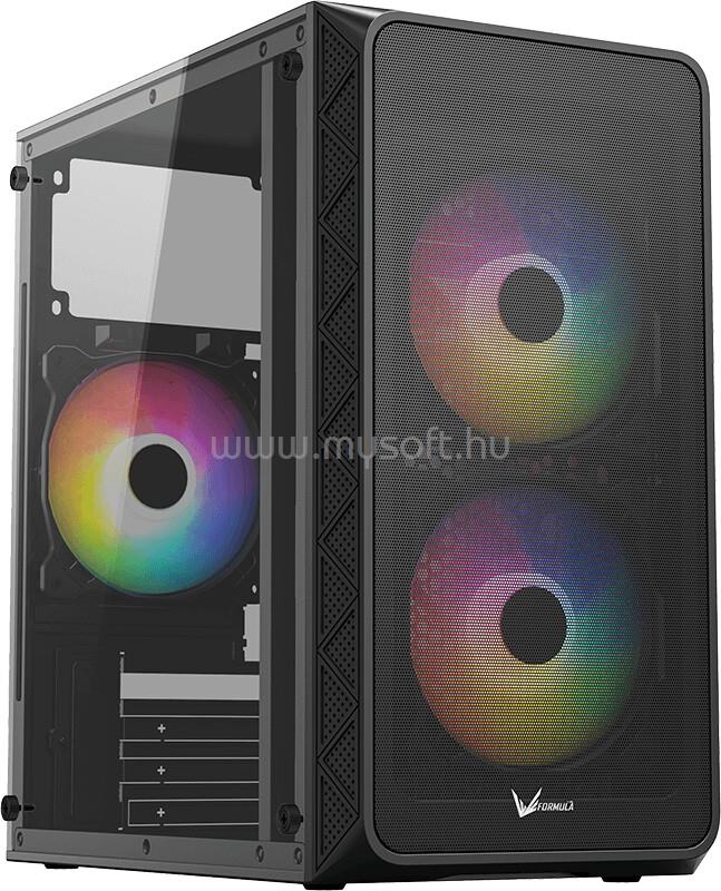 FORMULA Air Mesh G4 fekete (táp nélküli) ablakos mATX ház