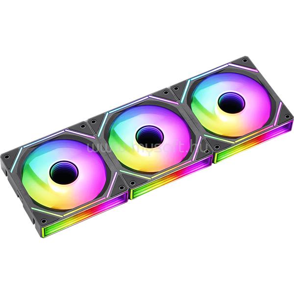 FORMULA Cooler 12cm - 3 db Air Bridge BK (19-27,5dB, max. 63,2 m3/h, 4pin csatlakozó, hydro bearing, ház hűtésre, ARGB)