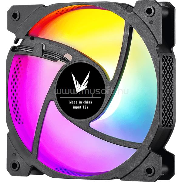 FORMULA Cooler 12cm - Cosmic 12BK ARPW (19-26,8dB, max. 66,7 m3/h, 4pin csatlakozó, hydro bearing, ház hűtésre, ARGB)