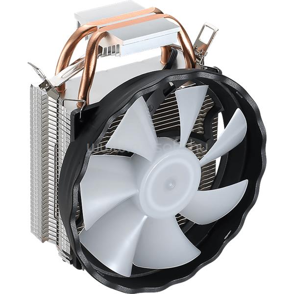 FORMULA CPU Cooler - Astral FRPW 2P (17-34dB, 4pin csatlakozó, 2 db heatpipe, 9cm, FRGB)