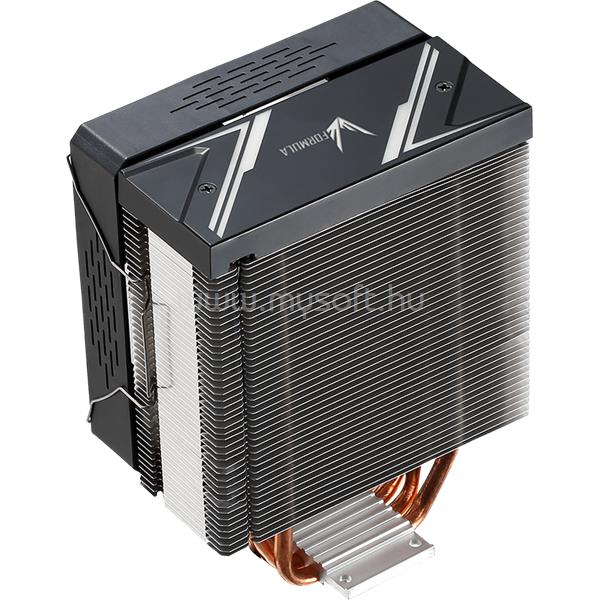 FORMULA CPU Cooler - Ice Burg Plus ARPW 4P (17-34dB, 4pin csatlakozó, 4 db heatpipe, 12cm, PWM, ARGB)
