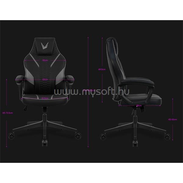 FORMULA Gamer szék - VC1 Lite RacerPU Black (fekete; állítható magasság; áll. kartámasz, Max.: 125kg teherbírás)