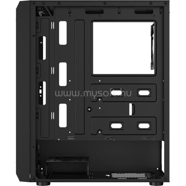 FORMULA Számítógépház - Air Power G1 Plus Black (fekete, ablakos, 6x12cm venti, mATX, 1xUSB3.0, 1xUSB2.0, 1xType-C)