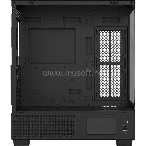 FORMULA Számítógépház - Crystal E1 FLOE Black (fekete, ablakos, ATX, 2xUSB3.0, 1xType-C)