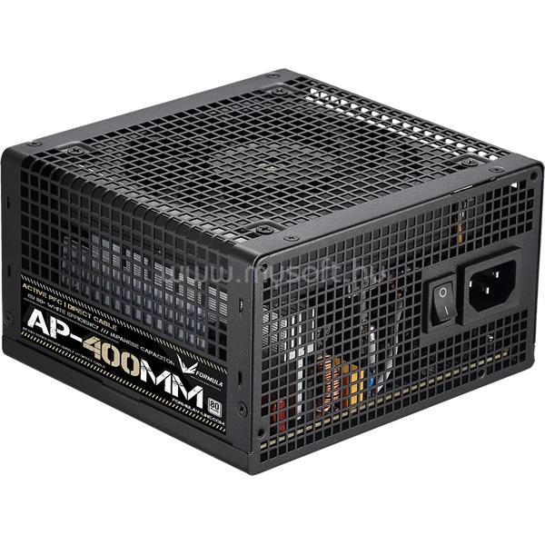 FORMULA Tápegység 400W - AP-400MM (80 Plus, Aktív PFC, 12cm)