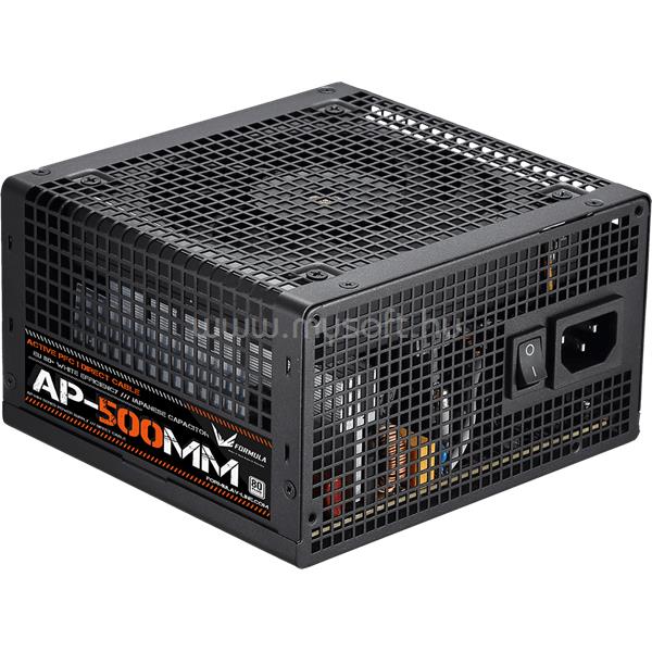 FORMULA Tápegység 500W - AP-500MM (80 Plus, Aktív PFC, 12cm)