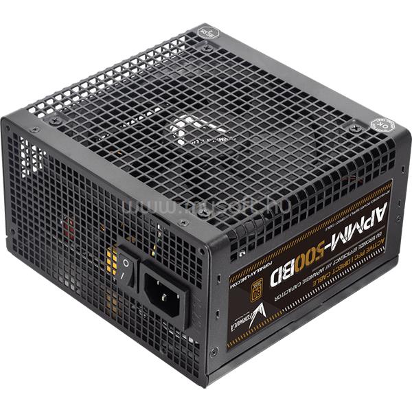 FORMULA Tápegység 500W - APMM-500BD (80 Plus Bronze, ATX3.1/PCIe 5.1, Aktív PFC, 12cm)