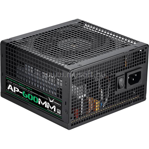 FORMULA Tápegység 600W - AP-600MM (80 Plus, Aktív PFC, 12cm)