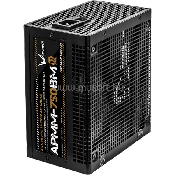 FORMULA Tápegység 750W - APMM-750BM (80 Plus Bronze, ATX3.1/PCIe 5.1, Aktív PFC, 14cm, Full Moduláris)