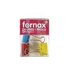 FORNAX Binderkapocs 25mm, BC-31, 4 db műanyag dobozban, Fornax színes FORNAX_31 small