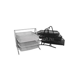 FORNAX Fémhálós irattálca 3 szintes, háromrészes, ezüst FORNAX_59 small