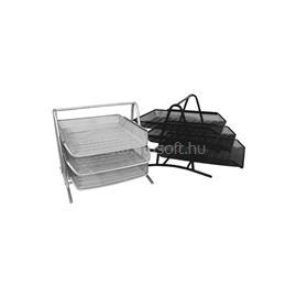 FORNAX Fémhálós irattálca 3 szintes, háromrészes, fekete FORNAX_22481 small