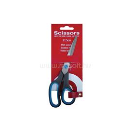 FORNAX Olló 21,5cm, irodai gumifogós, bliszteres 9609, FORNAX_9609 small