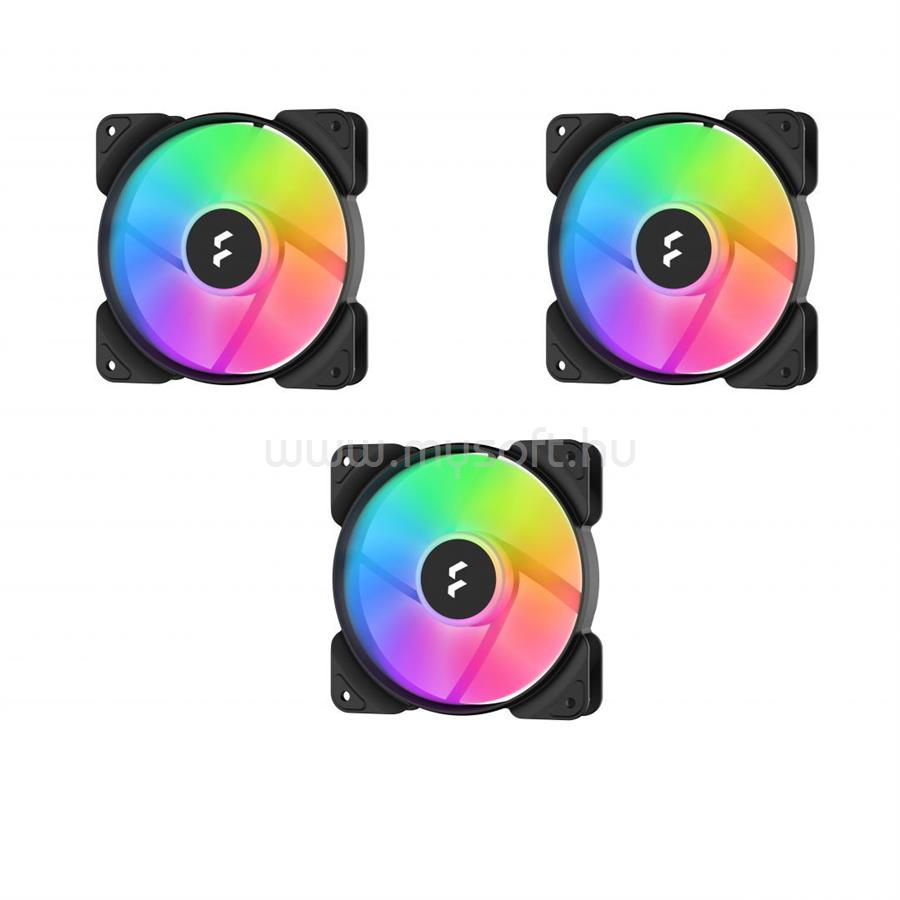 FRACTAL DESIGN 120mm Aspect 12 RGB PWM fekete ház hűtőventilátor (3-pack)