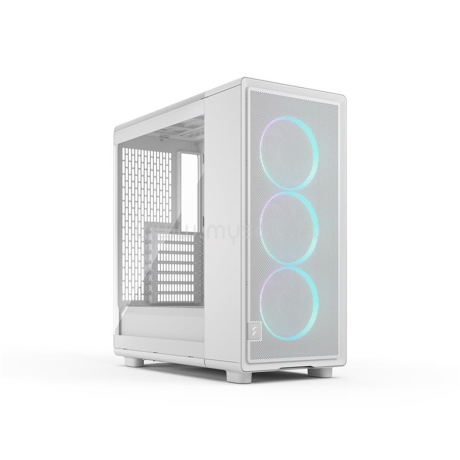 FRACTAL DESIGN Epoch White TG RGB Clear tint fehér (táp nélküli) ablakos ATX ház