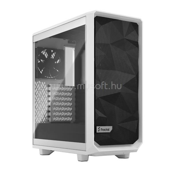 FRACTAL DESIGN Meshify 2 Compact  Fehér ablakos (Táp nélküli) ATX ház