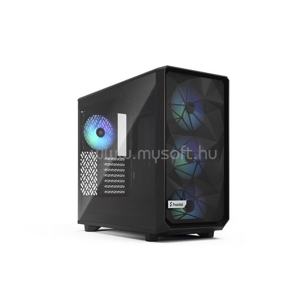 FRACTAL DESIGN Meshify 2 Lite RGB Fekete (Táp nélküli) világos ablakos E-ATX ház