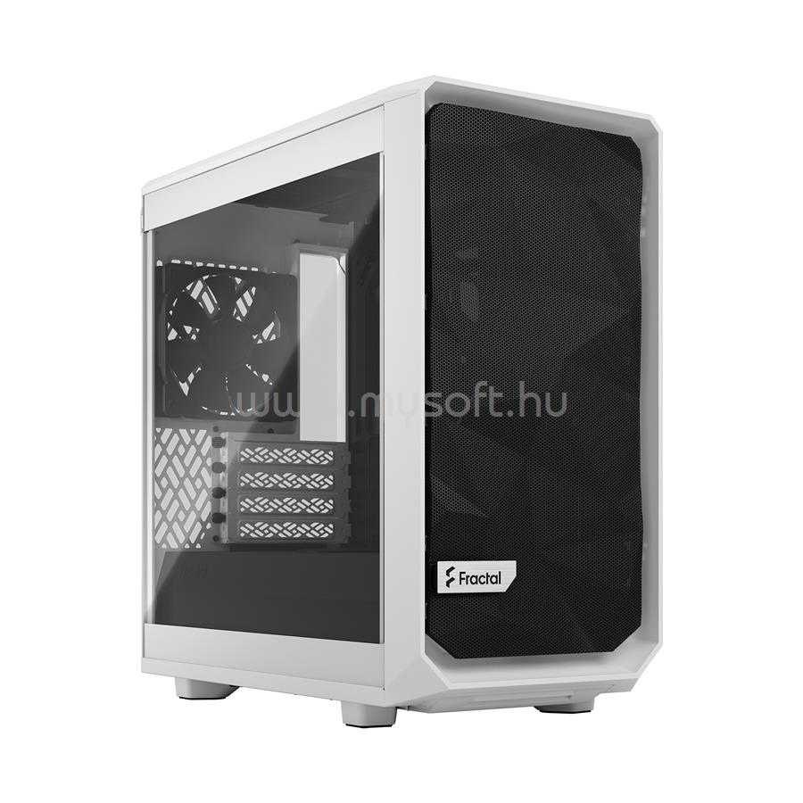 FRACTAL DESIGN Meshify 2 Mini White TG Clear Tint fehér (táp nélküli) ablakos mATX ház