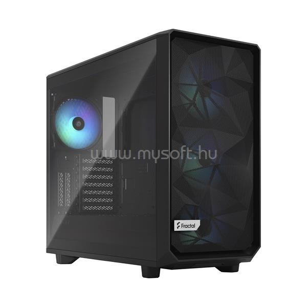 FRACTAL DESIGN Meshify 2 RGB Fekete (Táp nélküli) világos ablakos E-ATX ház