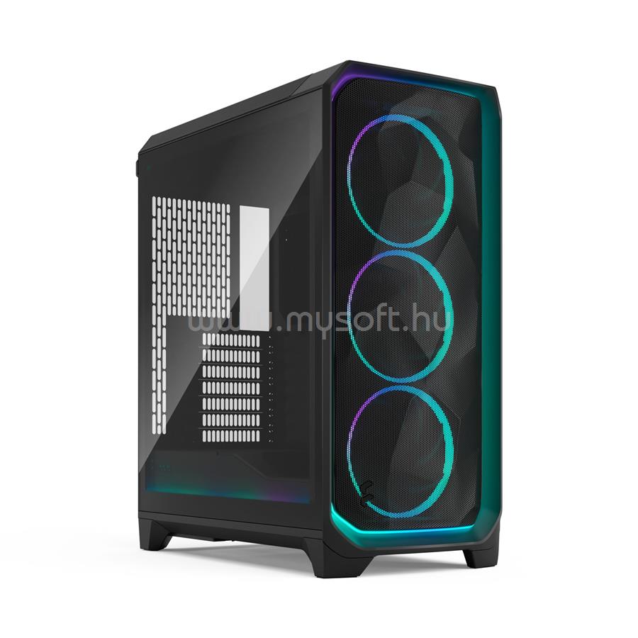 FRACTAL DESIGN Meshify 3 Ambience Pro RGB Fekete TG enyhén színezett edzett üveg (táp nélküli) ablakos E-ATX ház