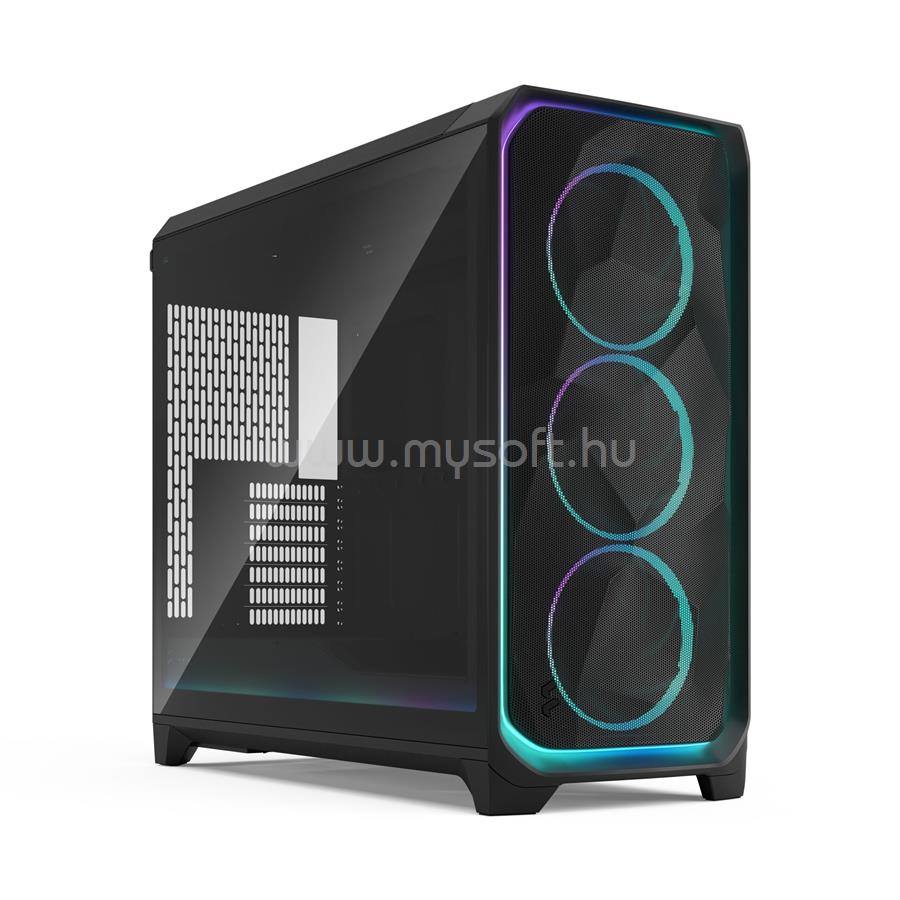 FRACTAL DESIGN Meshify 3 XL Ambience Pro RGB Fekete TG enyhén színezett edzett üveg (táp nélküli) ablakos E-ATX ház