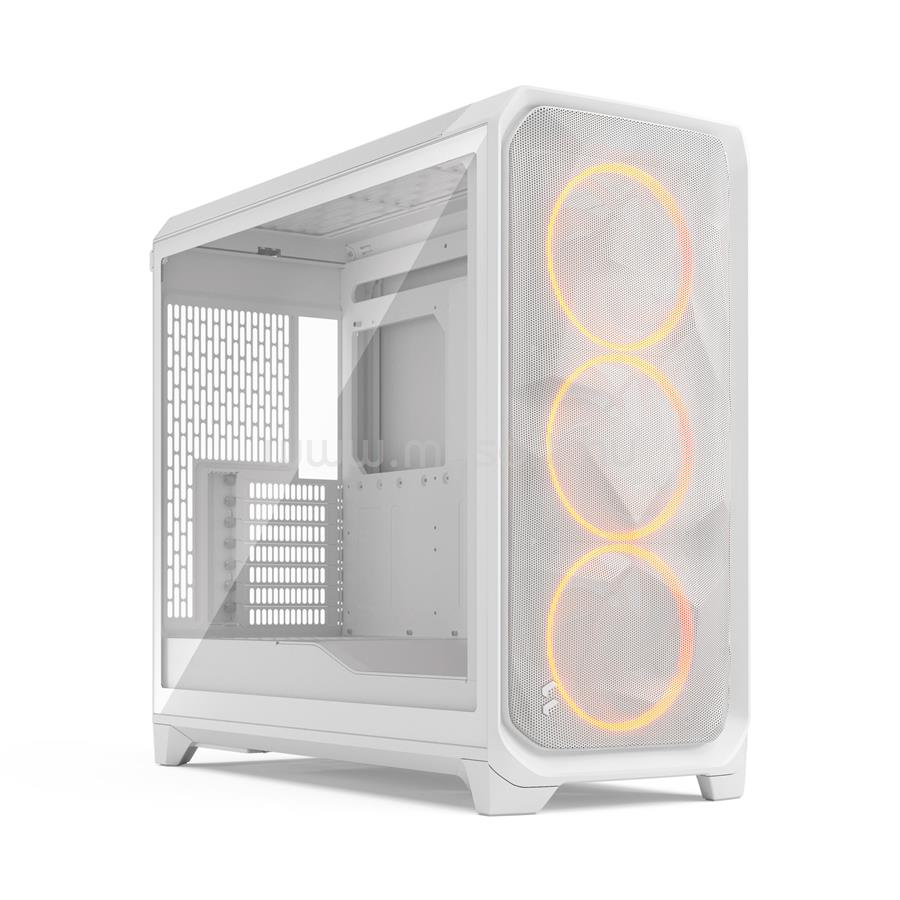 FRACTAL DESIGN Meshify 3 XL Fehér RGB TG világos edzett üveg (táp nélküli) ablakos E-ATX ház