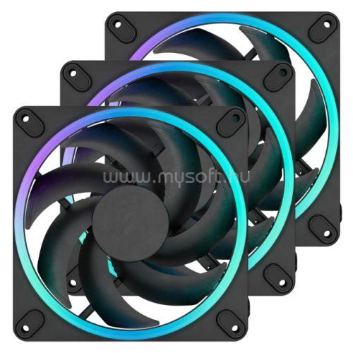 FRACTAL DESIGN Momentum 14 RGB 3-pack fekete 140mm ventilátor csomag