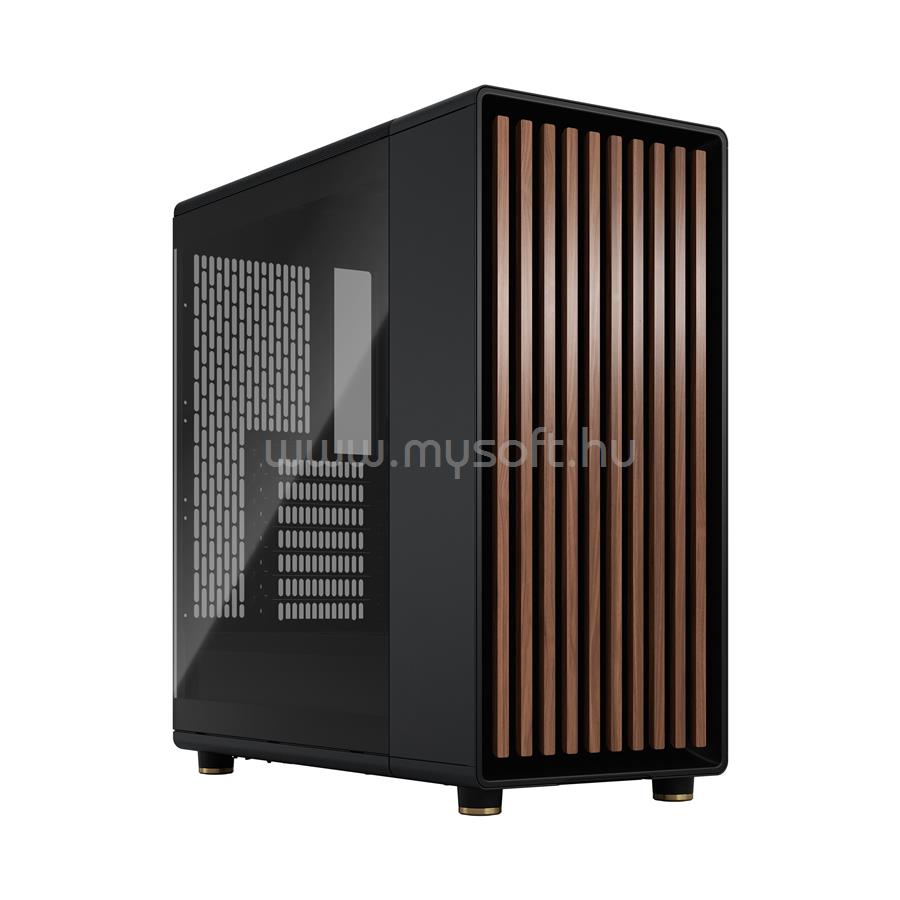 FRACTAL DESIGN North TG Dark Fekete (Táp nélküli) ablakos ATX ház
