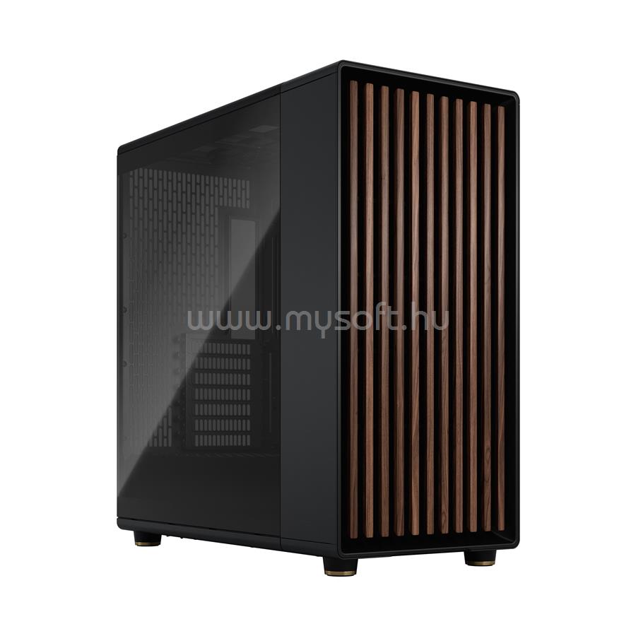 FRACTAL DESIGN North XL fekete TG Dark (táp nélküli) ablakos E-ATX ház