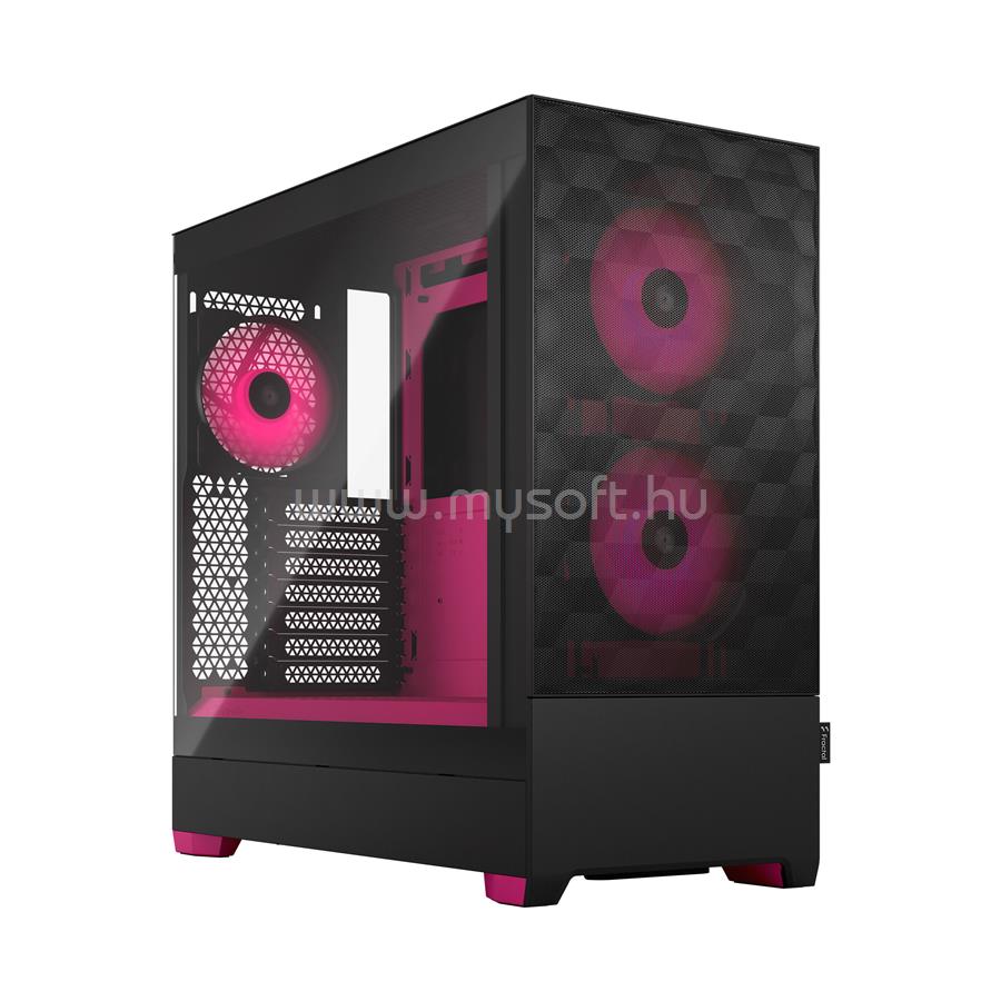 FRACTAL DESIGN Pop Air RGB TG Clear Tint Bíbor/Fekete (Táp nélküli) ablakos ATX ház
