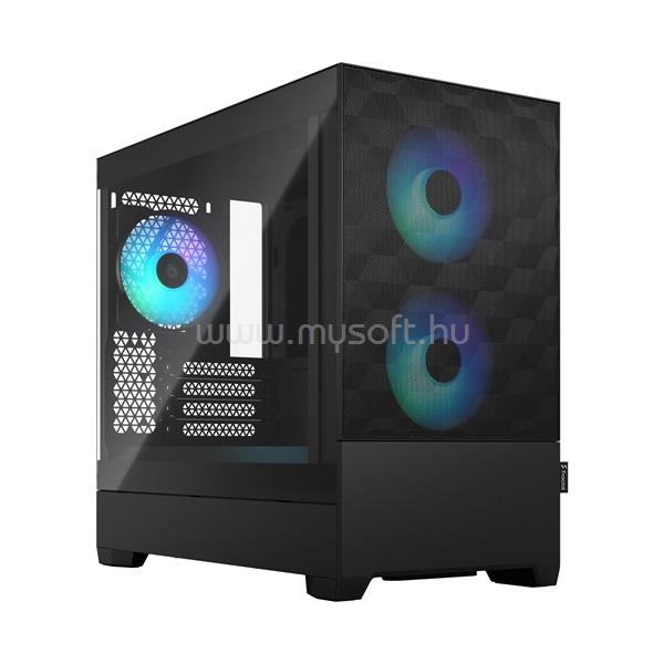 FRACTAL DESIGN Pop Mini Air RGB Fekete (Táp nélküli) világos ablakos mATX ház