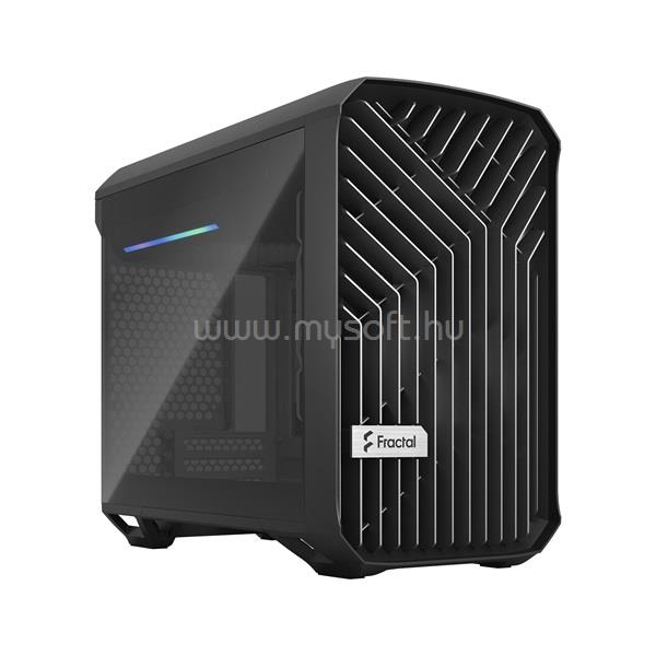 FRACTAL DESIGN Torrent Nano Fekete sötét ablakos (Táp nélküli) mini-ITX ház