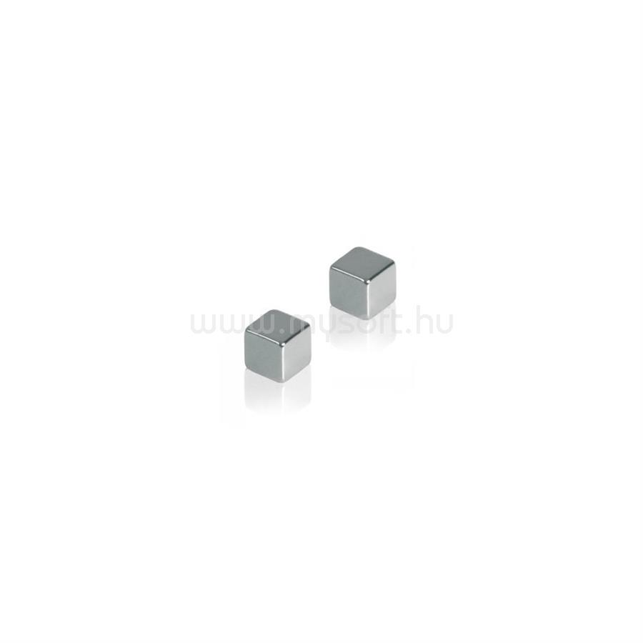 FRANKEN Mágnes, 1x1x1cm, erős, üvegtáblához, HMN1010 ezüst 4 db/csomag