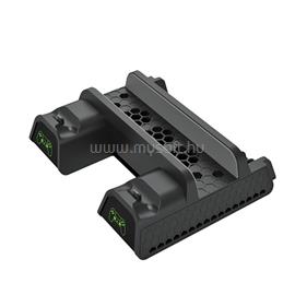 FROGGIEX Cooling Charging Stand & Storage PS4 fekete konzol hűtő + töltőállomás + lemez tartó FX-P4-C3-B small
