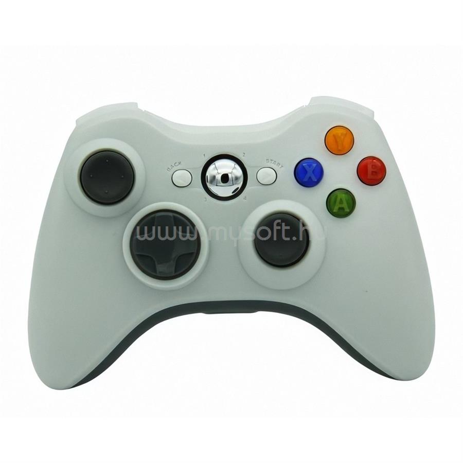 FROGGIEX XBOX 360/PC Kiegészítő Vezeték nélküli kontroller + Vezeték nélküli adapter, Fehér