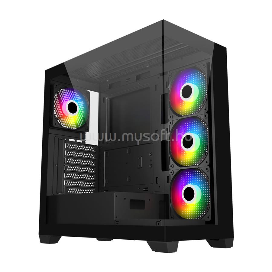 FSP M340-BA fekete (táp nélküli) ablakos ATX ház