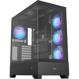FSP M370 ARGB táp nélküli ablakos Mid Tower számítógépház fekete FSP_M370-BA small