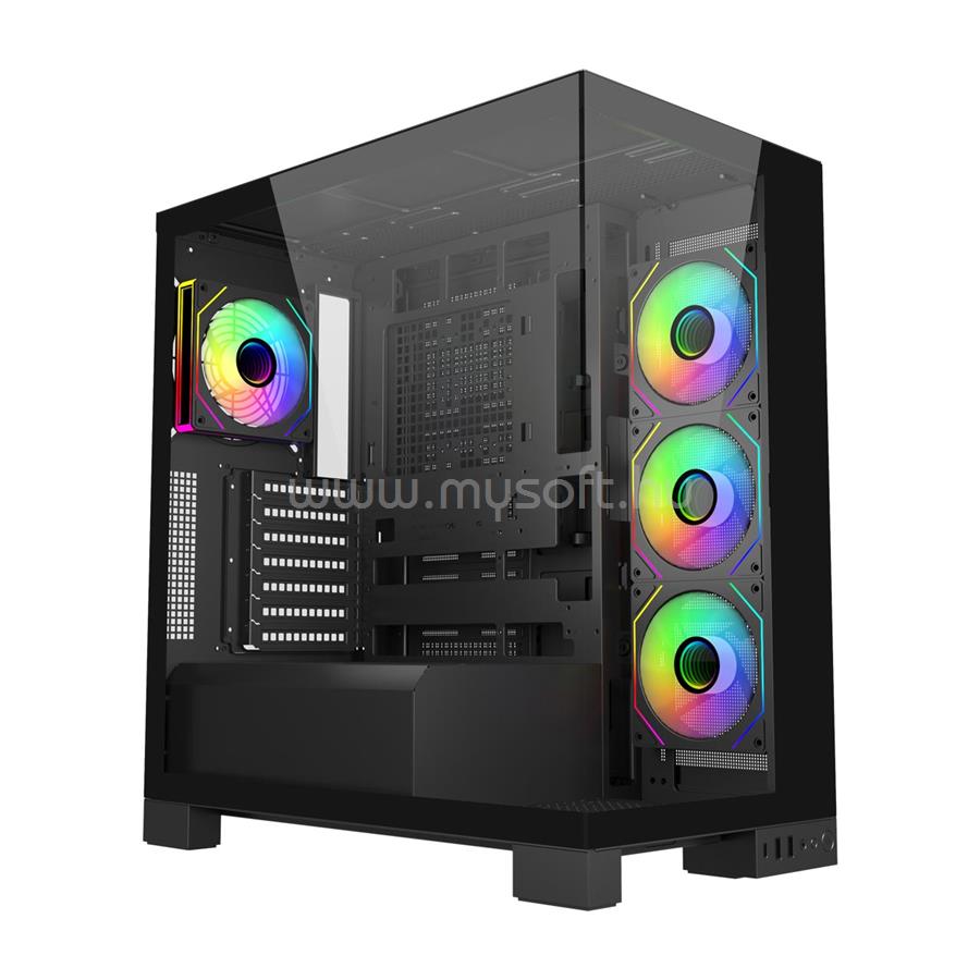 FSP M540-BA fekete (táp nélküli) ablakos ATX ház